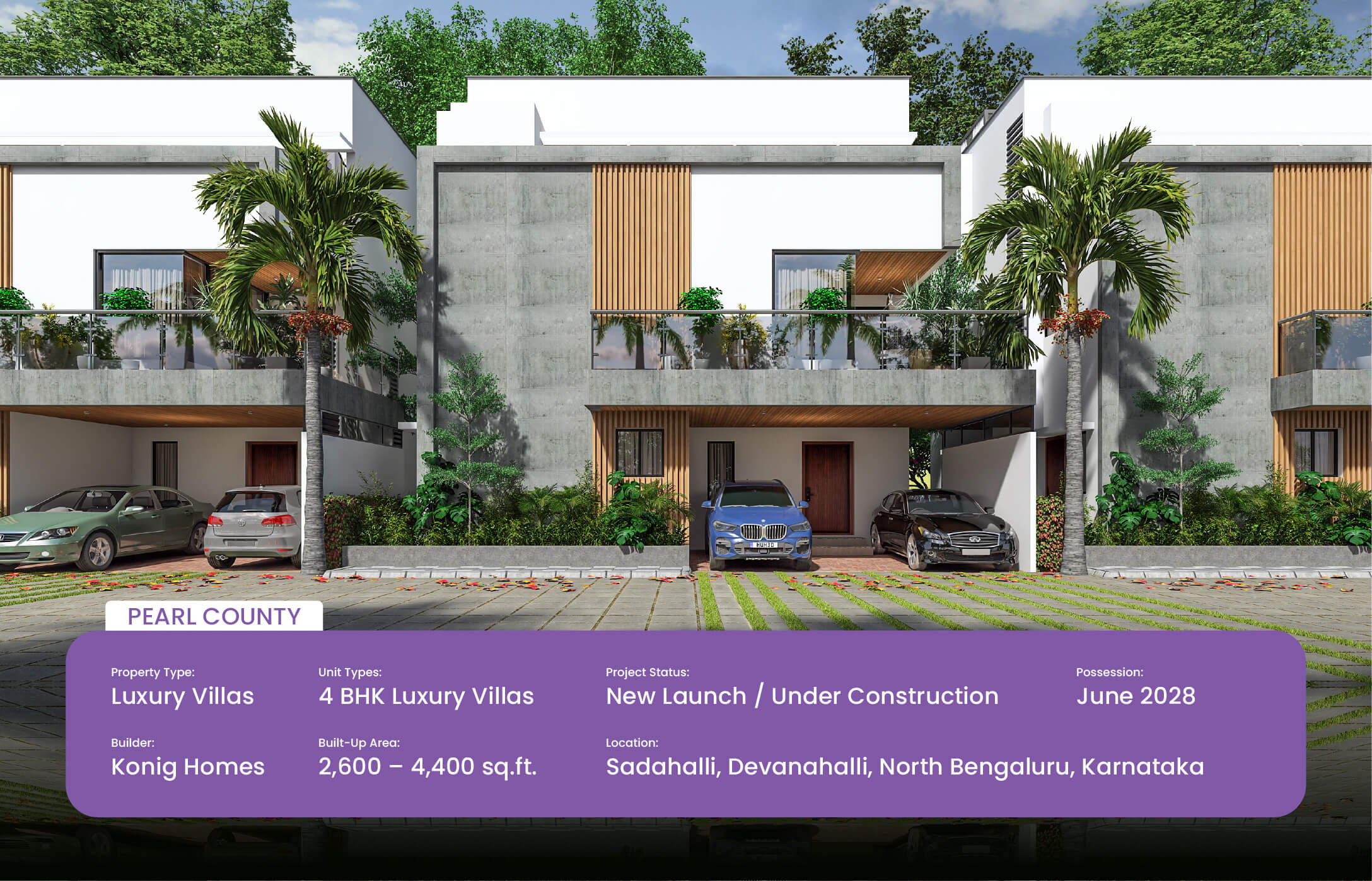 Konig Pearl County luxury villas Sadahalli Devanahalli North Bangalore