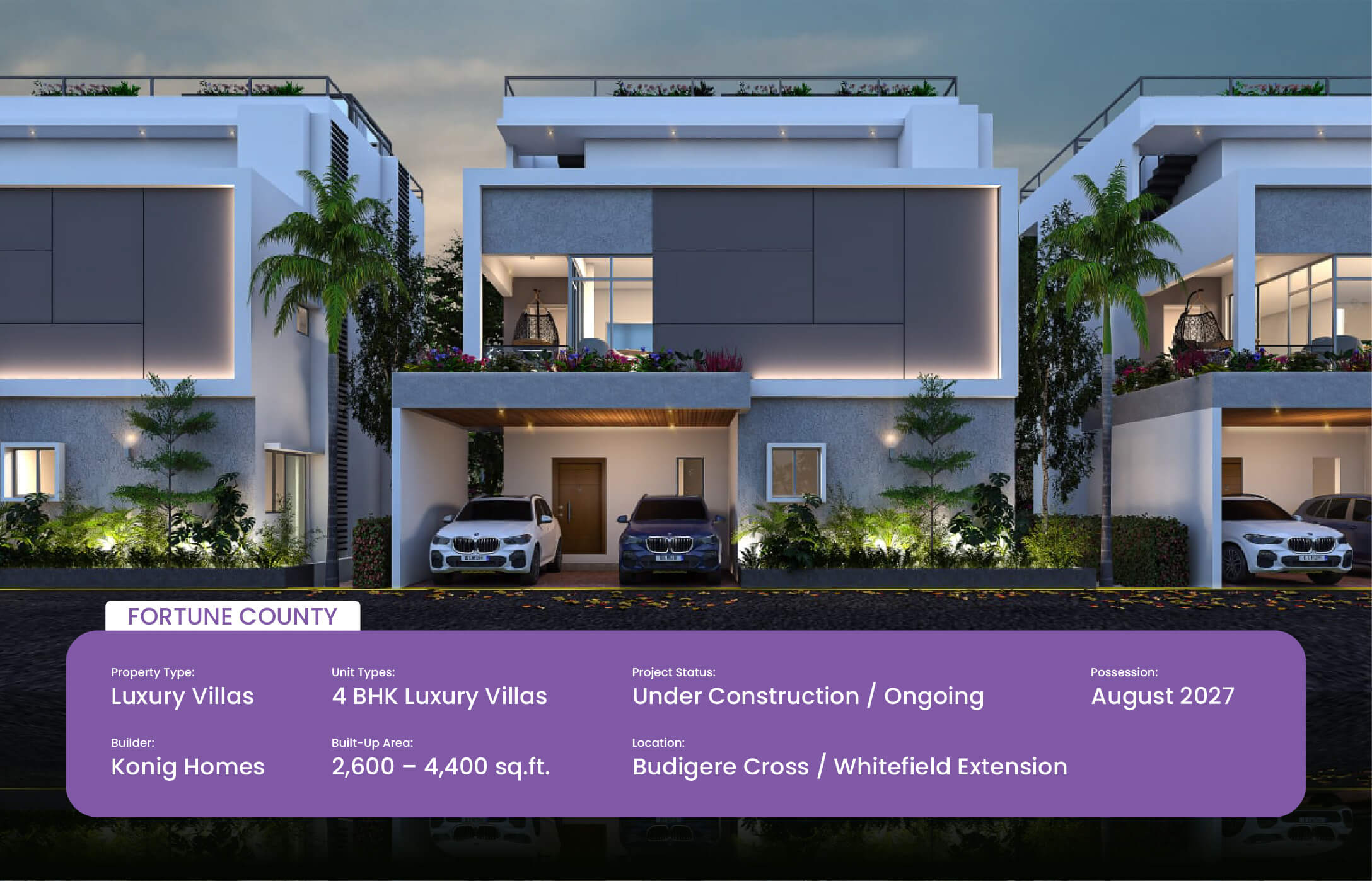 Konig Pearl County 4 BHK villa community
